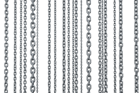 rows of metallic silver chains hanging with transparent background - Download Free Stock Videos Pikwizard.com