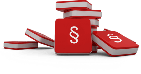 Pile of Red Cubes with Transparent Legal Section Symbols - Download Free Stock Videos Pikwizard.com