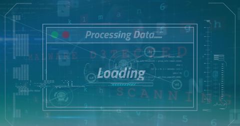 Digital Data Processing and Loading Visualization with Global Interface - Download Free Stock Images Pikwizard.com