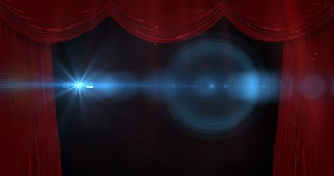 theater stage red velvet curtains with blue spotlight flare - Download Free Stock Images Pikwizard.com