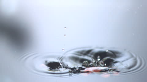 Vibrant Pills Splashing into Calm Water Surface