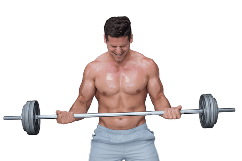 caucasian muscular man lifting weights transparent background - Download Free Stock Videos Pikwizard.com