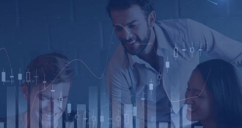 business team analyzing digital graphs in modern office - Download Free Stock Images Pikwizard.com