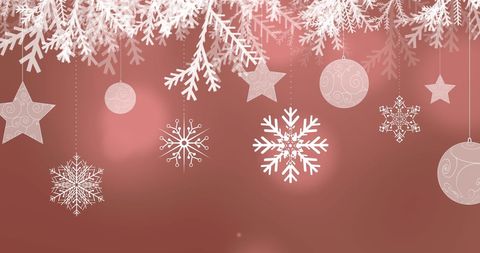 Elegant Winter Ornaments on Festive Brown Background - Download Free Stock Images Pikwizard.com