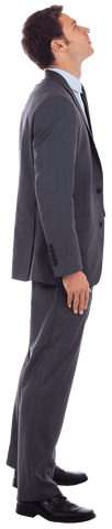 Transparent Man in Suit Looking Up with Hands in Pocket - Download Free Stock Videos Pikwizard.com
