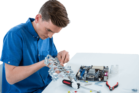 transparent repair process by focused engineer - Download Free Stock Videos Pikwizard.com
