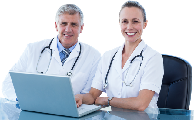 Transparent Professional Medical Team Consulting with Laptop - Download Free Stock Videos Pikwizard.com