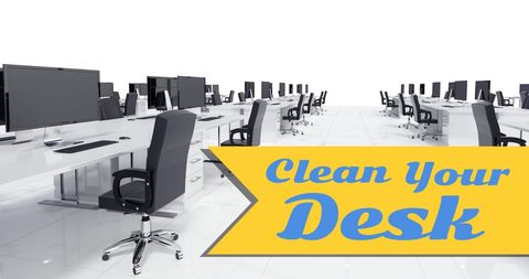 Organized Modern Office Interior Encouraging Desk Cleanup - Download Free Stock Images Pikwizard.com