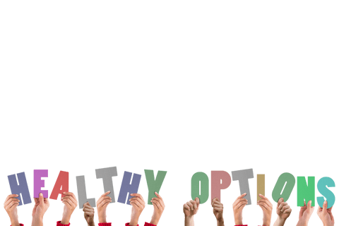 hands displaying colorful transparent 'healthy options' letters - Download Free Stock Videos Pikwizard.com