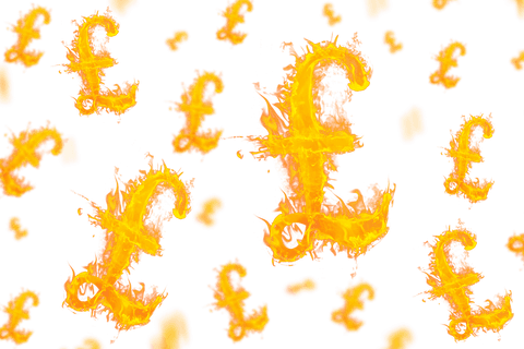 fiery pound signs demonstrating currency power on transparent background - Download Free Stock Videos Pikwizard.com