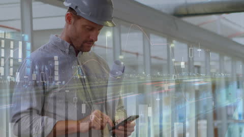 Architect Analyzing Financial Data on Digital Interface