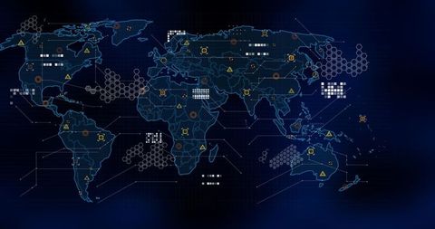 Global Network Connections and Data Analysis Interface - Download Free Stock Images Pikwizard.com