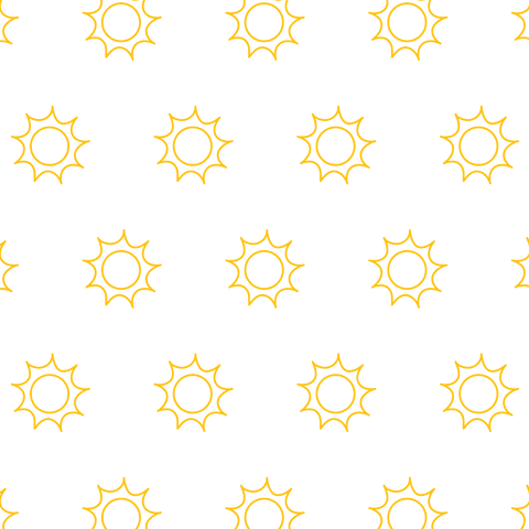 Seamless yellow star shapes pattern on transparent background