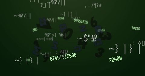 Abstract Numbers and Code Over Green Technology Background - Download Free Stock Images Pikwizard.com