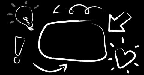 Creative Communication Doodles with Arrows and Icons - Download Free Stock Images Pikwizard.com