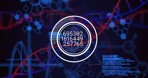 Digital DNA Interface with Data Processing Technology Concept - Download Free Stock Images Pikwizard.com