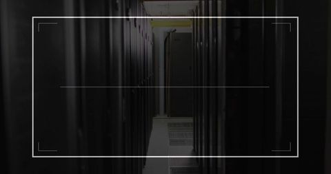 Advanced data center corridor with modern infrastructure