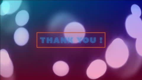 Animated Thank You Text with Glowing Light Spots