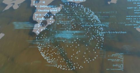 Digital earth visualization showcasing global connectivity