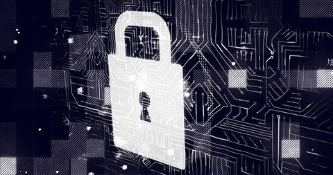 Digital Security Concept with Lock and Circuit Board Background - Download Free Stock Images Pikwizard.com