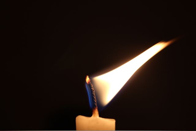 Candle Flame Flickering Against Dark Background - Download Free Stock Photos Pikwizard.com