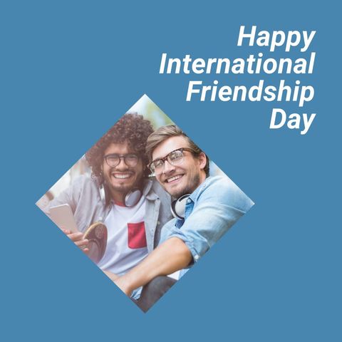 celebrating friendship with smiling friends on international friendship day - Download Free Stock Templates Pikwizard.com