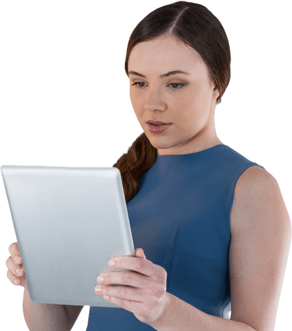 Transparent Woman Using Digital Tablet in Professional Setting - Download Free Stock Videos Pikwizard.com