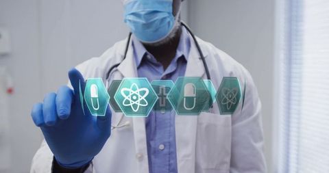 Doctor Using Digital Interface for Medical Consultation