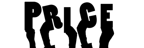 Minimalist black price tag icon on transparent background