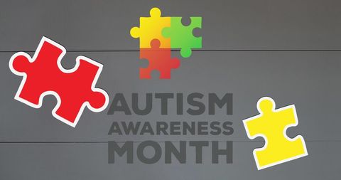 Autism Awareness Month Puzzle Design Concept