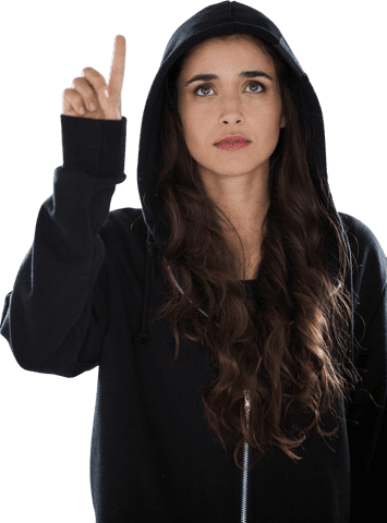 woman pointing up transparent background isolated - Download Free Stock Videos Pikwizard.com
