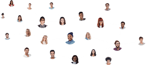Transparent Network Faces Connecting Lines - Download Free Stock Videos Pikwizard.com
