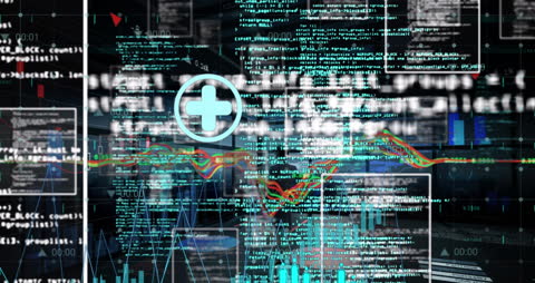 Abstract Digital Data Overlay with Corporative Background