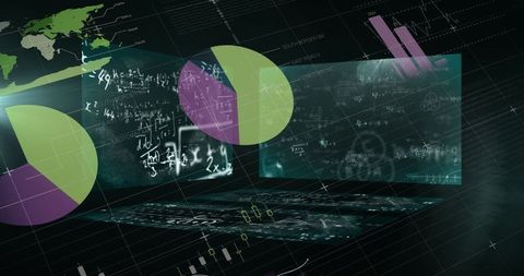Financial Data Processing with Digital Interfaces and Global Connections - Download Free Stock Images Pikwizard.com