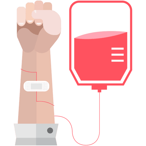 transparent vector of donating blood with arm and blood bag - Download Free Stock Videos Pikwizard.com