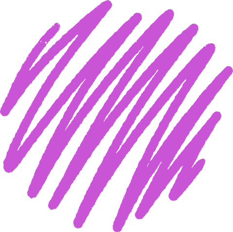 Vibrant purple scribble love artistic design with transparent look
