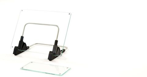 Transparent Glass Stand on White Background