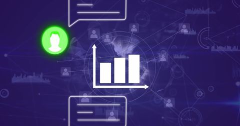 Global Networking Business Technology Concept with Profile Icons - Download Free Stock Images Pikwizard.com