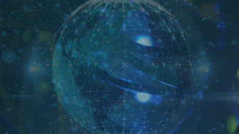 Global Network Connections and Cloud Computing Concept