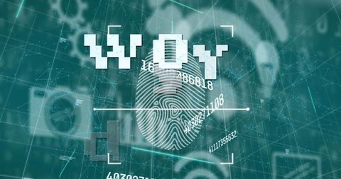 Digital Fingerprint in Futuristic Cyber Space Concept - Download Free Stock Images Pikwizard.com