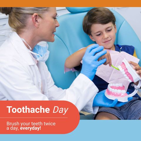 dentist educating young boy about oral hygiene - Download Free Stock Templates Pikwizard.com