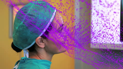 Digital Visualization of Surgeon with Futuristic Data Overlay