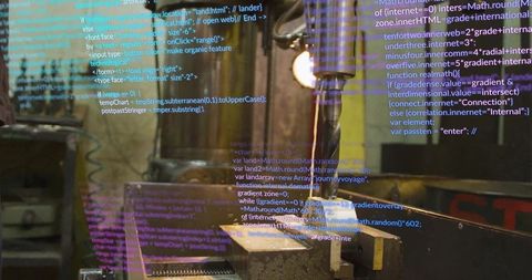 Tech and industry merge: drilling with code overlay in workshop