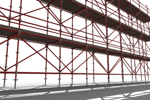 transparent construction scaffold structure red metal grid illustration - Download Free Stock Videos Pikwizard.com