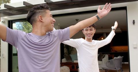 Diverse Friends Celebrating Together Outdoors