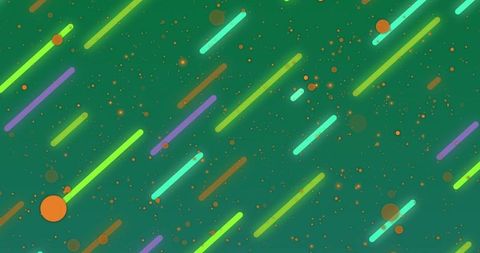 Dynamic Neon Streaks on Vibrant Teal Backdrop