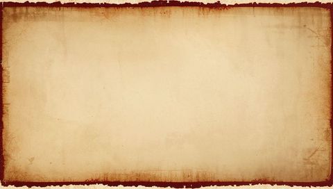 Displaying aged parchment with distressed red border, frayed edges and vintage foxing