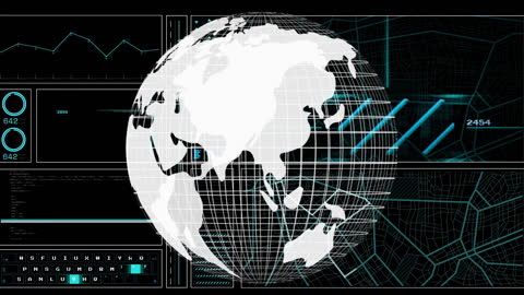 Holographic Globe with Data Interface Technology Overlay