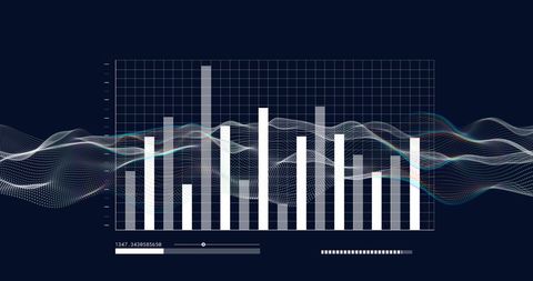 Digital Financial Graph Waves Overlay High-Tech Theme - Download Free Stock Images Pikwizard.com