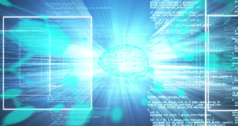 Digital Brain with Virtual Data Flow in Blue Cyberspace